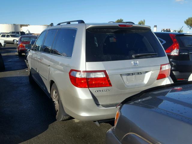 5FNRL38777B400294 - 2007 HONDA ODYSSEY EX SILVER photo 3