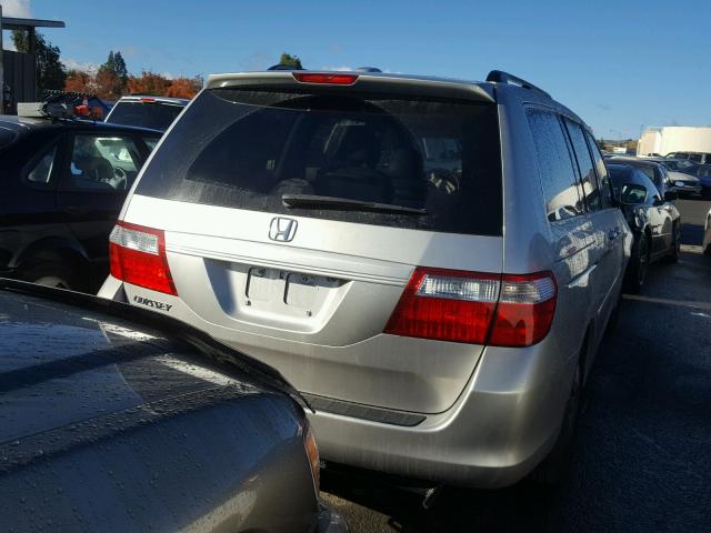 5FNRL38777B400294 - 2007 HONDA ODYSSEY EX SILVER photo 4