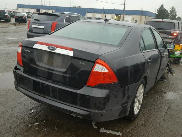 3FAHP0JA4CR375468 - 2012 FORD FUSION SEL BLACK photo 4