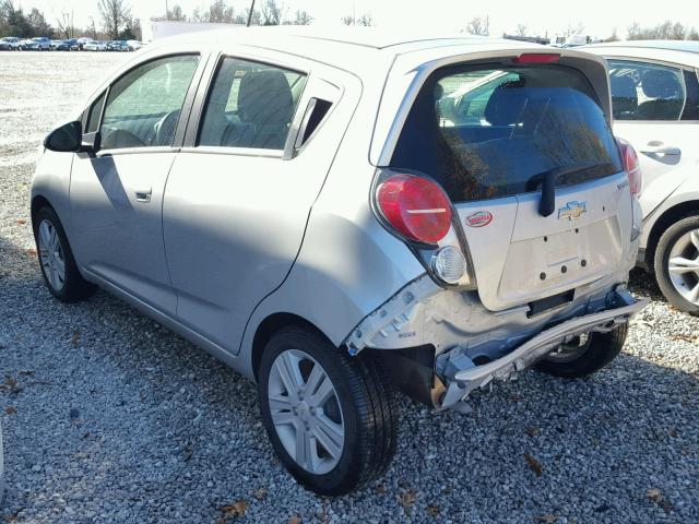 KL8CD6S91EC530251 - 2014 CHEVROLET SPARK 1LT SILVER photo 3