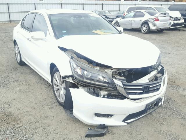 1HGCR2F85EA083312 - 2014 HONDA ACCORD EXL WHITE photo 1