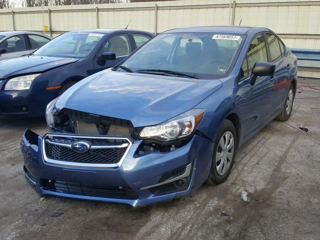 JF1GJAA61GH021381 - 2016 SUBARU IMPREZA BLUE photo 2