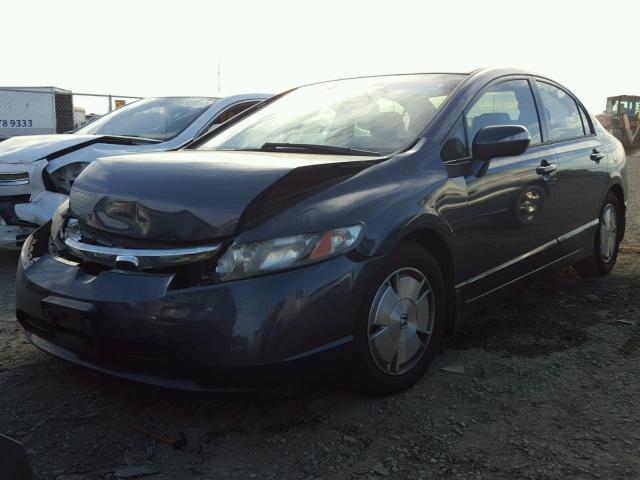 JHMFA362X7S004815 - 2007 HONDA CIVIC HYBR BLUE photo 2