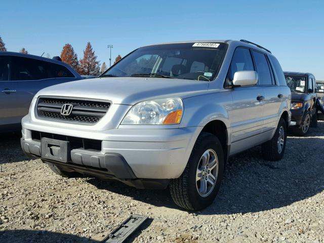 2HKYF18435H540905 - 2005 HONDA PILOT EX SILVER photo 2