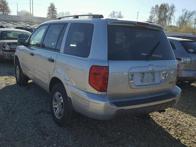 2HKYF18435H540905 - 2005 HONDA PILOT EX SILVER photo 3