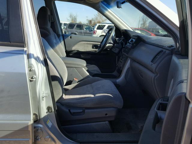 2HKYF18435H540905 - 2005 HONDA PILOT EX SILVER photo 5