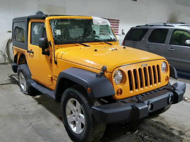 1C4AJWAG6CL207754 - 2012 JEEP WRANGLER S YELLOW photo 1