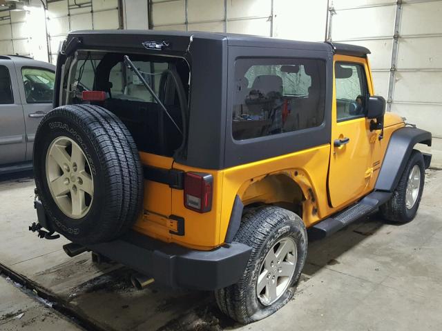 1C4AJWAG6CL207754 - 2012 JEEP WRANGLER S YELLOW photo 4
