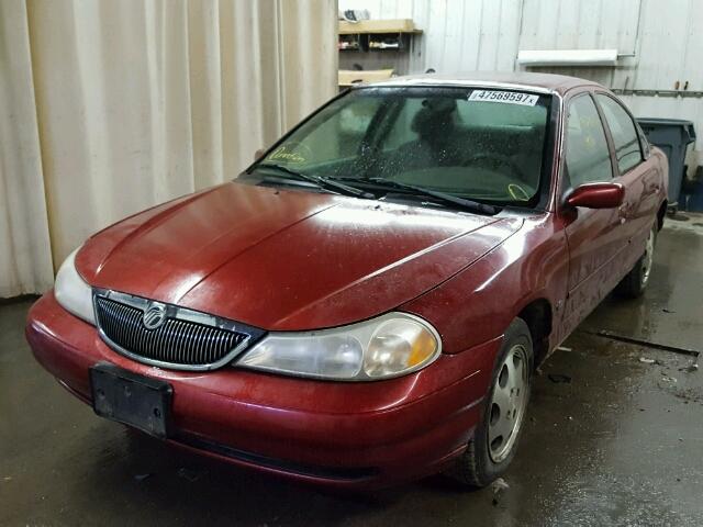 1MEFM6531XK631339 - 1999 MERCURY MYSTIQUE G MAROON photo 2