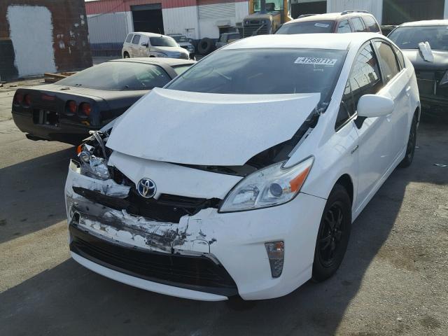 JTDKN3DU3C5444683 - 2012 TOYOTA PRIUS WHITE photo 2