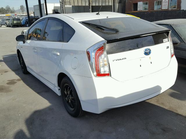 JTDKN3DU3C5444683 - 2012 TOYOTA PRIUS WHITE photo 3