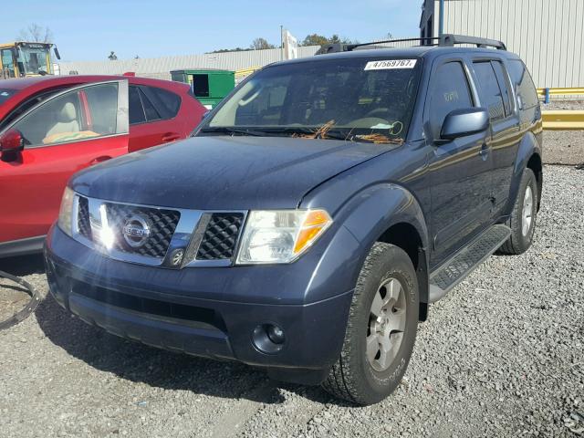 5N1AR18U97C622835 - 2007 NISSAN PATHFINDER BLUE photo 2