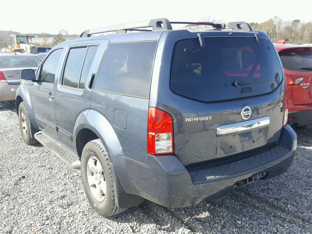 5N1AR18U97C622835 - 2007 NISSAN PATHFINDER BLUE photo 3