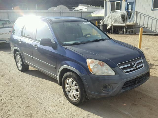 JHLRD68886C024534 - 2006 HONDA CR-V EX BLUE photo 1