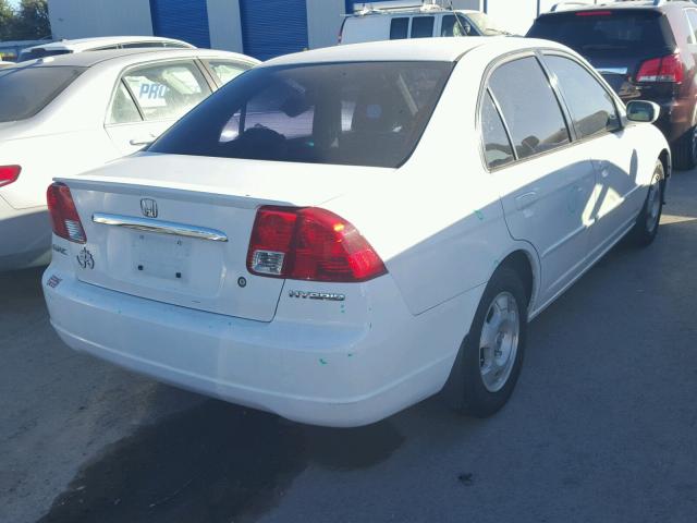 JHMES95603S009824 - 2003 HONDA CIVIC HYBR WHITE photo 4