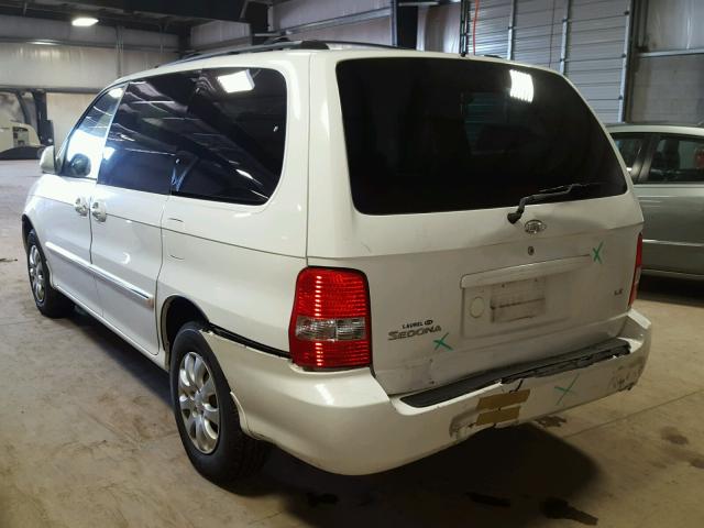 KNDUP131456646458 - 2005 KIA SEDONA EX WHITE photo 3