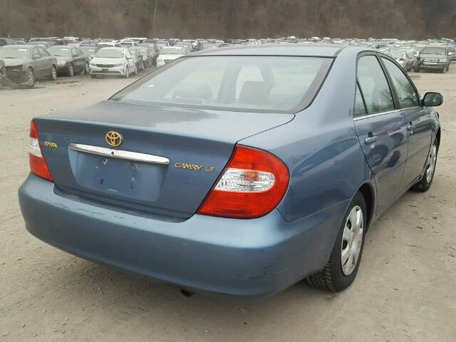 4T1BE32K83U642548 - 2003 TOYOTA CAMRY LE BLUE photo 4