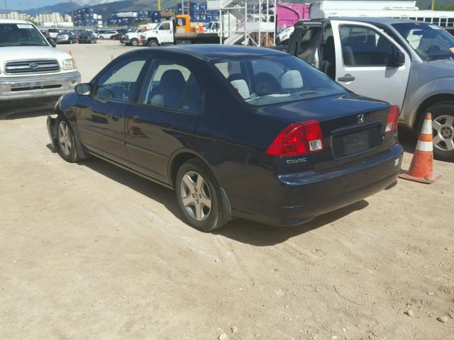 2HGES26795H501666 - 2005 HONDA CIVIC EX BLUE photo 3