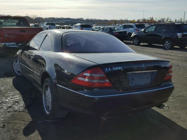 WDBPJ75J7YA005867 - 2000 MERCEDES-BENZ CL 500 BLACK photo 3