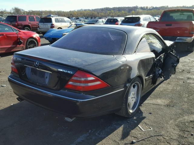 WDBPJ75J7YA005867 - 2000 MERCEDES-BENZ CL 500 BLACK photo 4