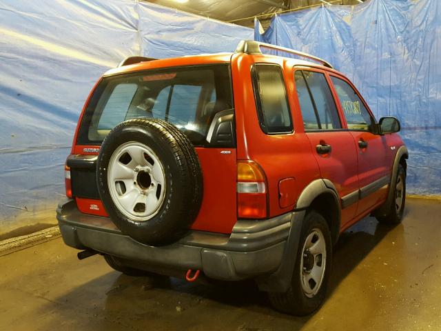 2S3TD62V146103973 - 2004 SUZUKI VITARA LX RED photo 4