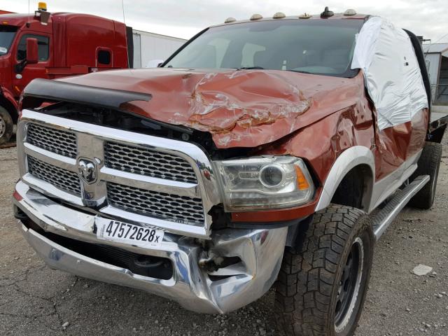 3C63R3EL2DG559792 - 2013 RAM 3500 LARAM ORANGE photo 9