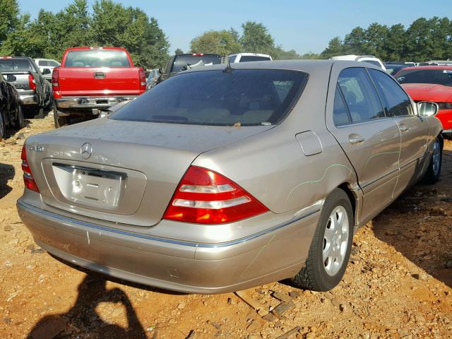 WDBNG70J32A240707 - 2002 MERCEDES-BENZ S 430 GOLD photo 4