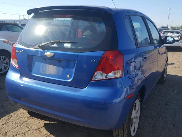 KL1TD66617B694994 - 2007 CHEVROLET AVEO BASE Көк фото 4
