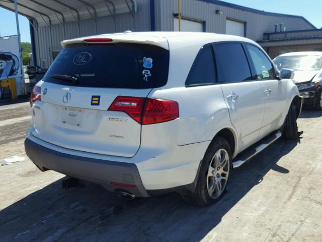 2HNYD28268H545758 - 2008 ACURA MDX WHITE photo 4