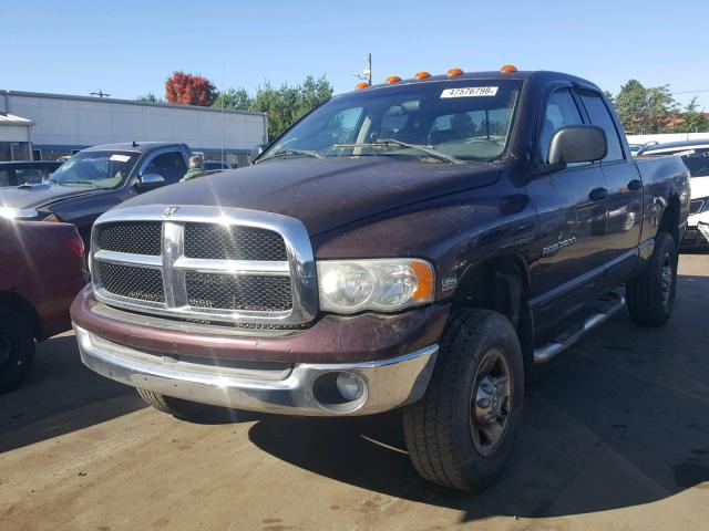 3D7KU28D34G101945 - 2004 DODGE RAM 2500 S MAROON photo 2