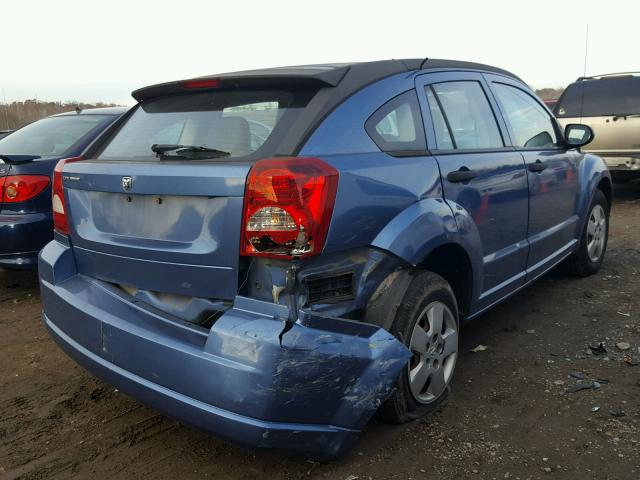 1B3HB28C77D198748 - 2007 DODGE CALIBER BLUE photo 4