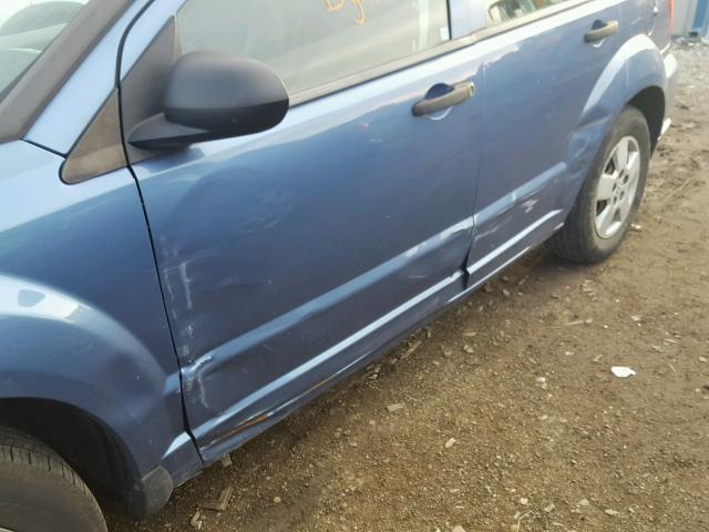 1B3HB28C77D198748 - 2007 DODGE CALIBER BLUE photo 9