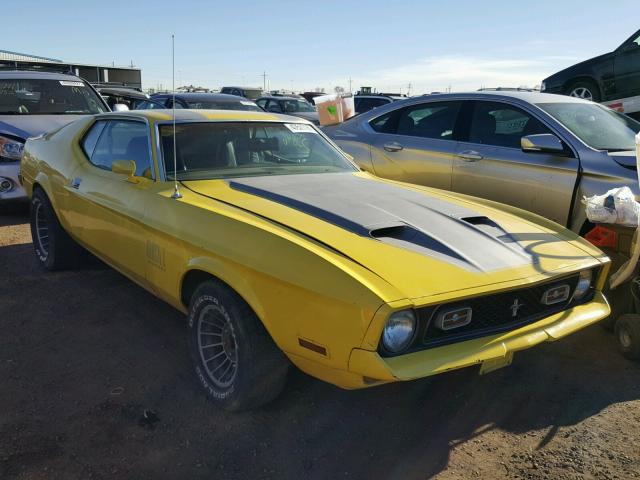 1F05H144361 - 1971 FORD MUSTANG YELLOW photo 1