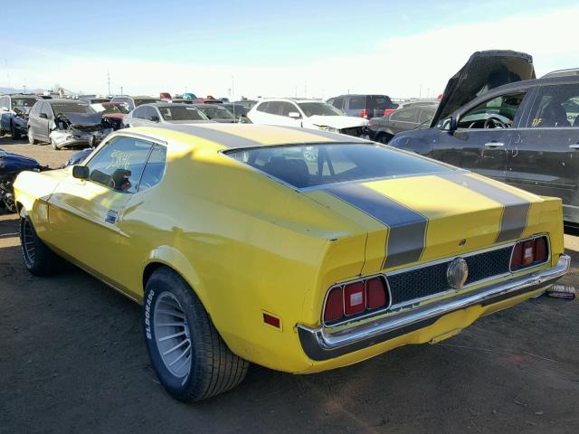 1F05H144361 - 1971 FORD MUSTANG YELLOW photo 3