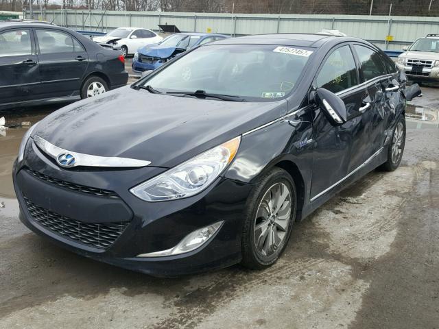 KMHEC4A44FA119125 - 2015 HYUNDAI SONATA HYB BLACK photo 2