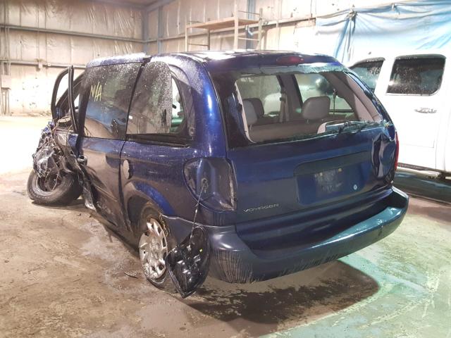 1C4GJ25341B234061 - 2001 CHRYSLER VOYAGER BLUE photo 3