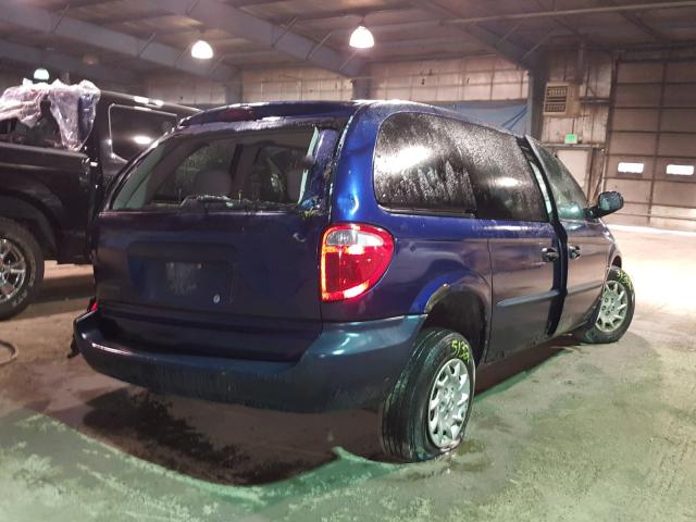 1C4GJ25341B234061 - 2001 CHRYSLER VOYAGER BLUE photo 4