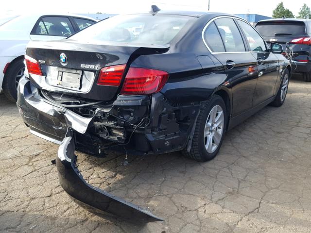 WBAXH5C56DD115158 - 2013 BMW 528 XI BLACK photo 4