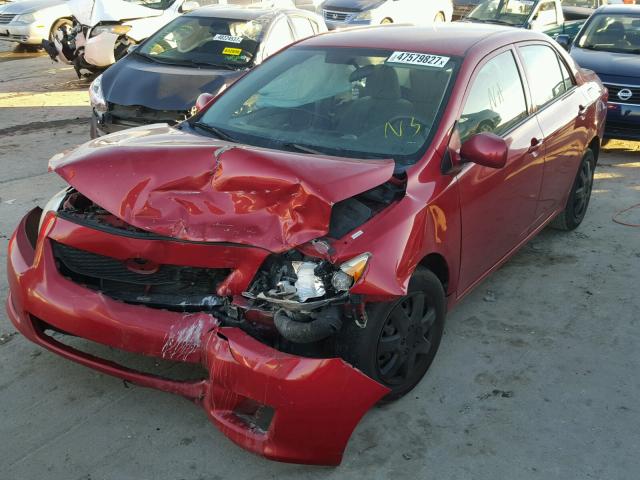 1NXBU4EE9AZ167584 - 2010 TOYOTA COROLLA RED photo 2