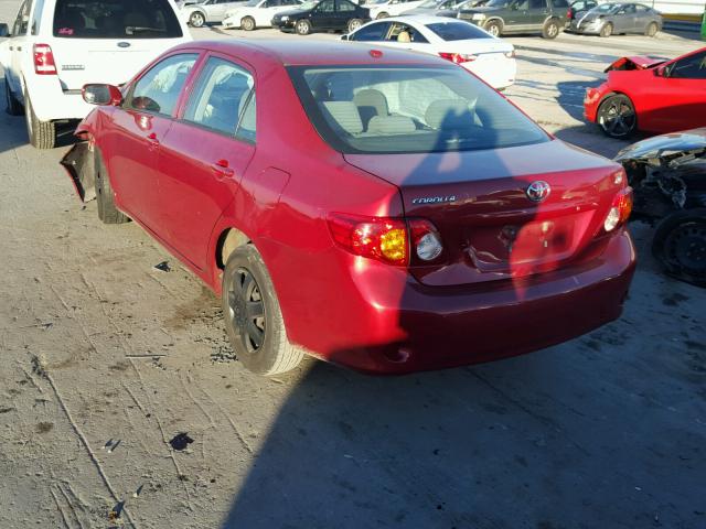 1NXBU4EE9AZ167584 - 2010 TOYOTA COROLLA RED photo 3