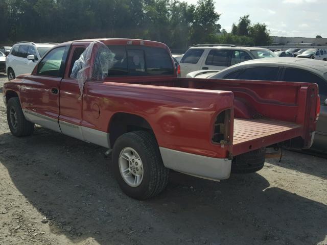 1B7GL22X0XS206056 - 1999 DODGE DAKOTA RED photo 3