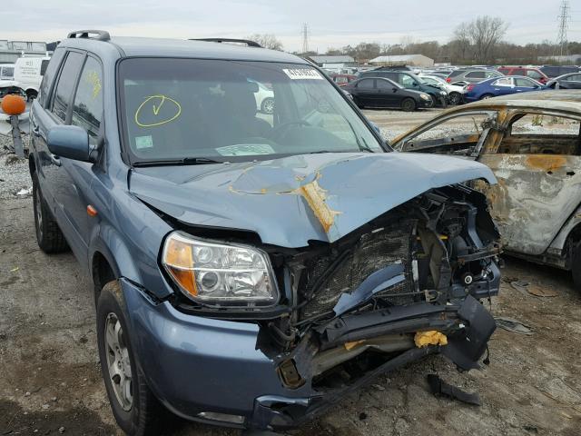 5FNYF184X6B002461 - 2006 HONDA PILOT EX BLUE photo 1