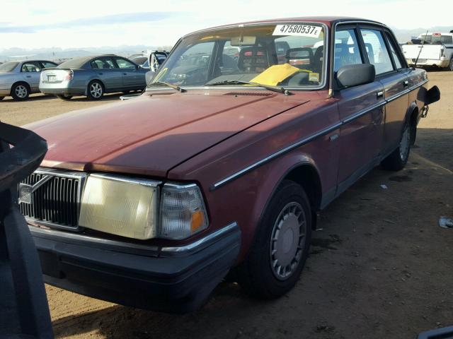 YV1AX8843K1382926 - 1989 VOLVO 244 DL BURGUNDY photo 2