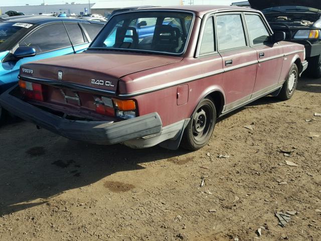 YV1AX8843K1382926 - 1989 VOLVO 244 DL BURGUNDY photo 4