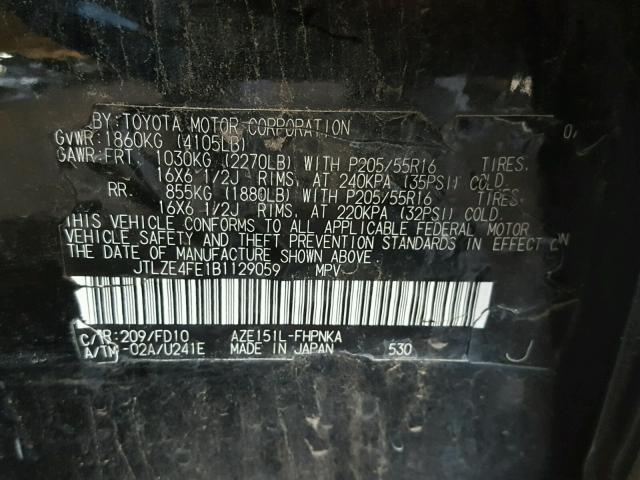 JTLZE4FE1B1129059 - 2011 TOYOTA SCION XB Ağ foto 10