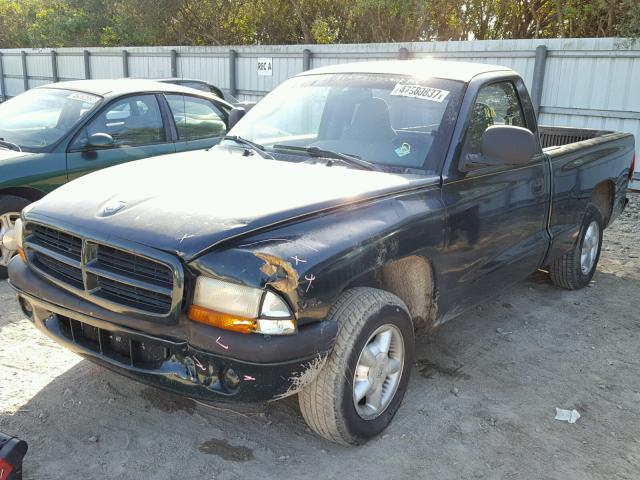 1B7FL26N6YS587756 - 2000 DODGE DAKOTA GREEN photo 2