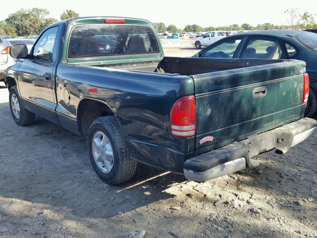 1B7FL26N6YS587756 - 2000 DODGE DAKOTA GREEN photo 3