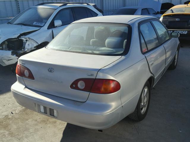 1NXBR12E41Z487657 - 2001 TOYOTA COROLLA CE SILVER photo 4