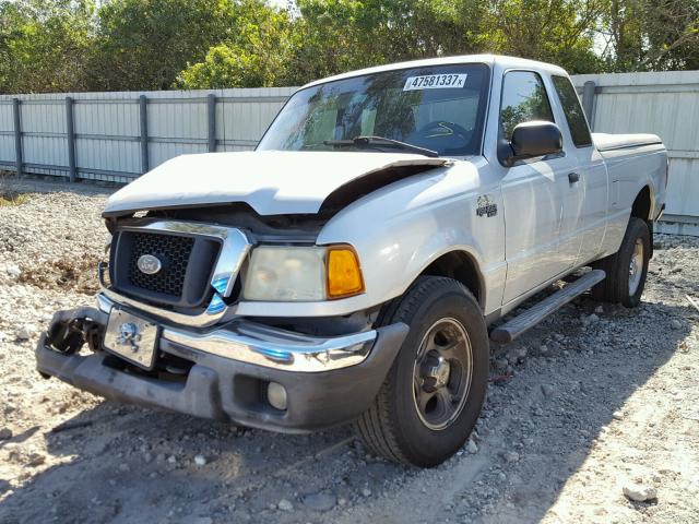 1FTYR15E45PA67198 - 2005 FORD RANGER SUP SILVER photo 2