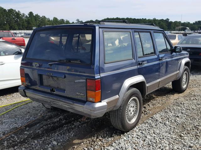 1J4FT78S4PL618263 - 1993 JEEP CHEROKEE C BLUE photo 4